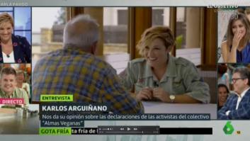 Karlos Arguiñano en 'Liarla Pardo', sobre Almas Veganas: "Sus padres no follaron con ganas"
