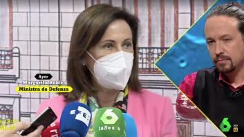 Sutil pero directo: el 'dardo' de Pablo Iglesias a la ministra Robles en 'LaSexta Noche'
