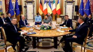 Apoyo a la candidatura de Ucrania en la UE y más armas: los compromisos de Macron, Scholz y Draghi desde Kiev