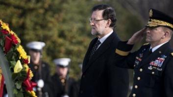 Rajoy honra a los soldados caídos por EEUU en su primer acto en Washington