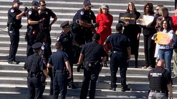 La actriz Jane Fonda, detenida en una protesta contra el cambio climático en Washington