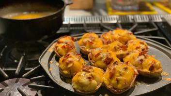 Patatas cremosas de queso cheddar y bacon