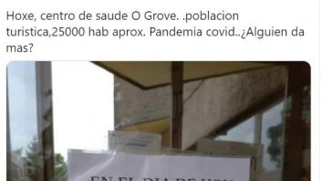 El alarmante cartel que han puesto en un centro de salud de un pueblo de Galicia en plena oleada de rebrotes