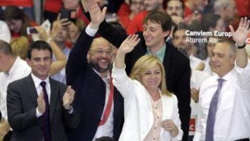 Valls, Schulz y Valenciano claman contra la "visión retrógrada" y el "machismo" del PP