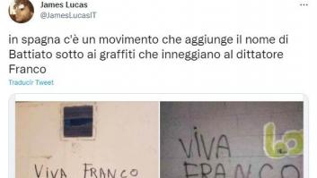 Lo que se ha escrito en unas pintadas de "Viva Franco" está arrasando en Twitter