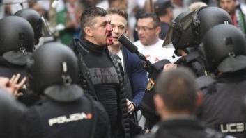 Peleas entre la Policía y los ultras del Legia en los alrededores del Bernabéu