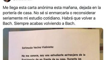 La sorprendente carta que ha recibido en su casa este prestigioso violinista español por lo que hizo en el confinamiento