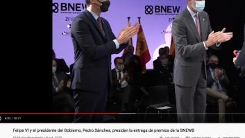 El fallo de la Casa Real en YouTube en este vídeo sobre el rey Felipe VI y Pedro Sánchez: salta a la vista