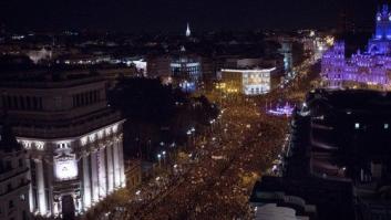 Las espectaculares imágenes aéreas de la manifestación del 8-M en Madrid