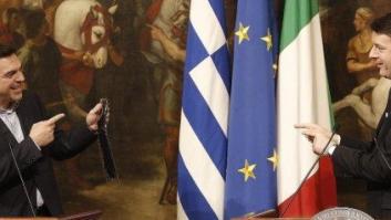 Renzi le regala una corbata a Tsipras para cuando 