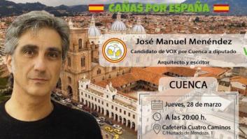 Vox convoca sus "Cañas por España" en Cuenca... y muestra una imagen de Ecuador