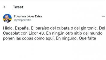 El director de Economía de Ayuso se queja así de la falta de hielo en España y revoluciona Twitter