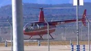 Dos jubilados en helicóptero, los primeros en aterrizar en el aeropuerto de Castellón