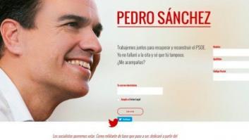 Pedro Sánchez ha vuelto: crea una web para simpatizantes y... se le cuelga