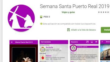 ¿Qué ves en la foto? Bromas con el logo de esta 'app' sobre la Semana Santa de Puerto Real (Cádiz)