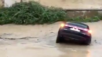 Tafalla (Navarra), inundada al desbordarse el río Cidacos