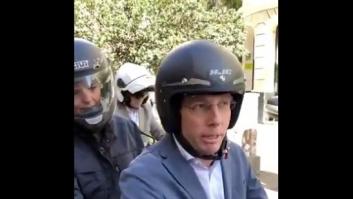 Un candidato del PP la lía en moto en la calle Mayor de Madrid: el final es completamente inesperado