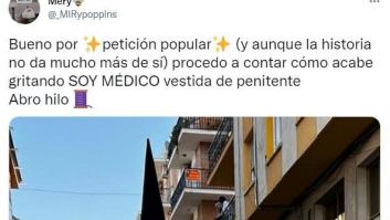"Soy médico": el grito de una penitente en una procesión en Linares que impresiona en Twitter