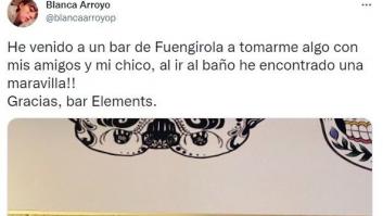 El cartel visto en un bar de Fuengirola que puede crear tendencia: "Gracias"