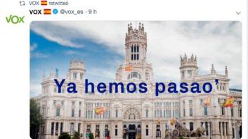 "Ya hemos pasao": el tuit de Vox tras su resultado en Madrid que indigna en redes
