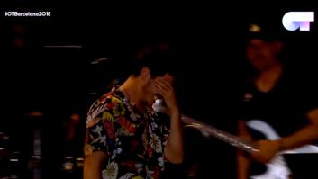 Miki rompe a llorar en el concierto de 'OT 2018' en el Palau Sant Jordi de Barcelona