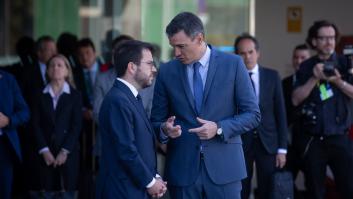 Caras serias en el primer encuentro entre Sánchez y Aragonès tras el escándalo del espionaje