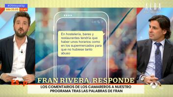Fran Rivera casi colapsa la centralita de Antena 3 por su frase sobre los camareros