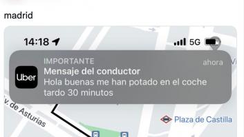 Pide un Uber en Madrid y el mensaje que recibe del conductor hace historia en Twitter