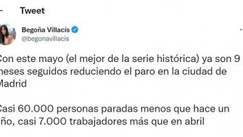 La portavoz de Podemos ve este tuit de Villacís y solo puede hacerle una pregunta