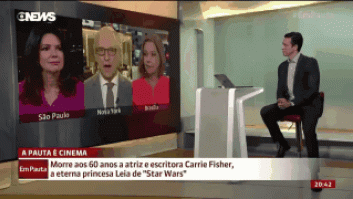 Un periodista ruge como Chewbacca en directo al recordar a Carrie Fisher
