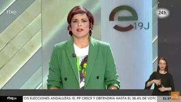 Teresa Rodríguez llega al último debate en Canal Sur con una camiseta que causa sensación