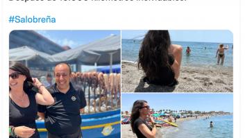 Macarena Olona se fotografía en la playa de Salobreña y muchos se fijan en lo mismo: salta a la vista