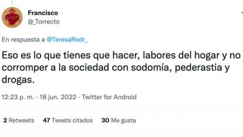Teresa Rodríguez cuenta que está poniendo lavadoras, recibe este tuit y su respuesta es maravillosa