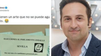 Iker Jiménez alucina con el voto (nulo, evidentemente) en un colegio de Sevilla