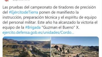 Revuelo por lo que se ve en este tuit del Ejército de Tierra: mira bien la primera foto
