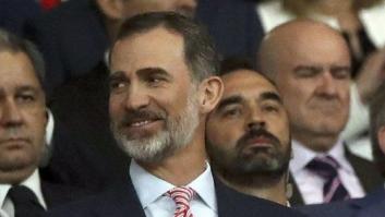 La cara del rey Felipe durante la pitada al himno de España