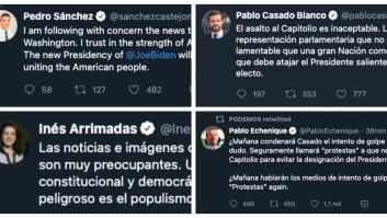 Los políticos españoles, preocupados por el asalto al Capitolio de EEUU