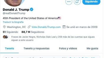 Twitter elimina la cuenta de Trump de forma indefinida