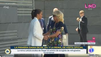 Lo que Letizia hace en este momento con Jill Biden sorprende en directo en TVE