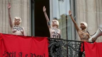 Femen revienta un acto del Frente Nacional francés