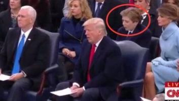 El hijo pequeño de Trump, protagonista por lo que hizo durante la toma de posesión