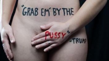 Una serie de fotografías recoge las frases más sexistas de Trump pintadas sobre mujeres desnudas