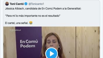 La candidata de Podemos le da a Toni Cantó una réplica a este tuit que viene con sorpresa