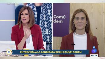 TVE entrevista a la candidata de En Comú y sucede lo inesperado en pleno directo: mira a su izquierda