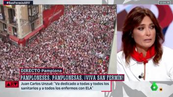Helena Resano se emociona en 'Al Rojo Vivo' al ver el chupinazo de San Fermín