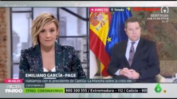 Cristina Pardo se disculpa tras su criticada pregunta a García-Page sobre Torra