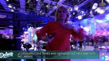 Mila Ximénez se enfada y abandona en directo el plató de 'Sábado Deluxe'