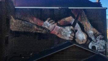 Dos frescos sangrientos despiertan el debate sobre el arte callejero en Bruselas