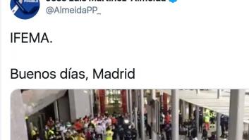 Consternación por el vídeo de IFEMA que ha compartido Almeida en Twitter: el motivo se ve en la foto