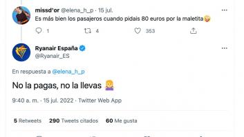 Íñigo Errejón, viral en minutos con su respuesta a este tuit de Ryanair